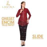 Lavina – Elegant Encim Kebaya Set – Premium Sequin Tille Kebaya for Parties, Graduations, & Traditio