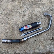 NLK black Muffler EKZOS pipe Sonic150 LC135 old LC135 new Y15 Y15zr Raider 150carb Raider 150fi mani