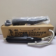 ✨READY STOCK✨GL SUPER CHARGER OPEN EXHAUST Y15 38-42MM*TOP SPEED☑️*PICK UP☑️*EXHAUST PADU ☑️