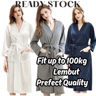 Malaysia Ready Stock - Plus Size Women Bath Robe Pyjamas Nightwear Baju Kimono Baju Hotel Jubah Mand