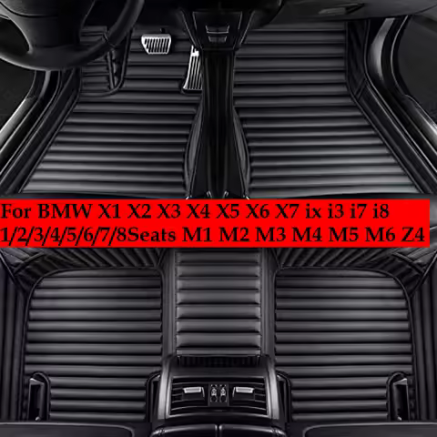 OMANE Custom Car Floor Mats For BMW X1 X2 X3 X4 X5 X6 X7 ix i3 i7 i8 1/2/3/4/5/6/7/8Seats M1 M2 M3 M