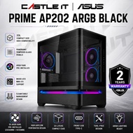 ASUS Prime AP202 ARGB CASING MATX Gaming Case 3x120mm ARGB Fan Black White
