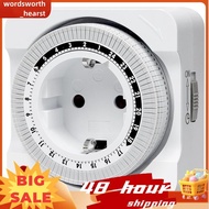 Mechanical Timer Socket 15 Minute Switching Interval Analogue Timer Socket EU Plug
