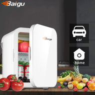 Baigu 8L Car Refrigerator peti sejuk Portable Cooler Mini Freezer 12V/220V for Van Vehicle Home Use Picnic Camping Silent Car Fridge