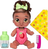 Baby Alive Shampoo Snuggle Berry Boo Black Hair 11 Inch Water Baby Doll Playset, Toys for 3 Year Old