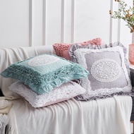 Pure Handmade Removable Washable Nordic Pillow Cushion Square Living Room Sofa Backrest Lumbar Suppo