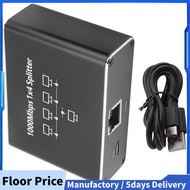 Gigabit Network Splitter 1-To-4 Network Cable Splitter RJ45 Network Port Ethernet Splitter Suitable 
