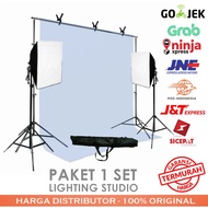 Studio photo lighting package set background stand softbox studio lights youtube make up