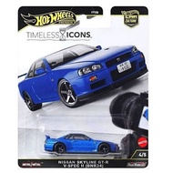 Diecast Hotwheels Timeless Icon Nissan R34 Dark Blue