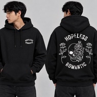 Hopeless Romantic Oversize Unisex Hoodie – Skull Rose Graphic Streetwear