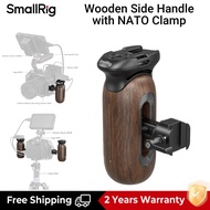SmallRig ด้ามจับด้านข้างไม้: สกรู 1/4"-20 | สกรู ARRI | แคลมป์ NATO – จับได้ทั้งสองมือ มี Cold Shoe 