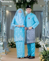 [TURQUOISE] Baju Nikah Songket/Full Set Baju Nikah/Baju Nikah/Baju Tunang/Baju Kurung Songket Plus S