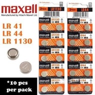 🇲🇾 10PCS Maxell LR41 LR44 LR1130 Micro Alkaline Battery Button Cell Lithium