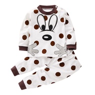 Kidscares Pambata Pambata Fashion Pambabaeng Pajama Long Sleeve Cartoon Pajama Mga Bata Damit pantul