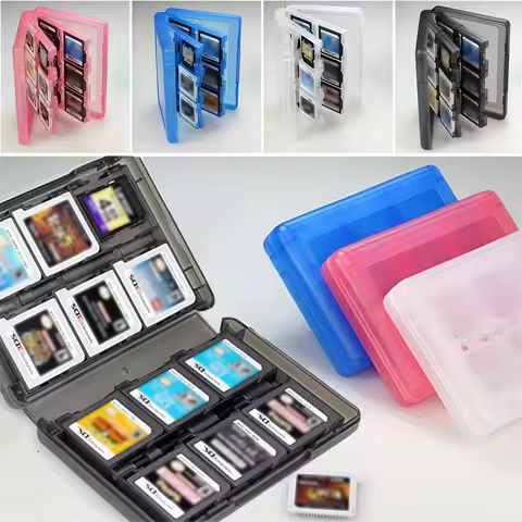 28-in-1 Game Card Case ABS Compact Holder for New 3DS/XL, DSi, DS & 2DS/XL - Durable Cartridge Stora