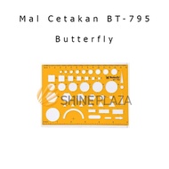 Butterfly BT-795 Mold Mall - Screen Printed Mall Template Techniques Ruler