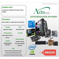 Actscom Custom PC -ACTSTREAM Intel i5-14400F (Intel i5-14400F ,ASUS H610M-F WIFI, 500GB SSD, 16GB DD