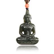 【正佳珠寶】和田墨玉 高品墨玉 14.9g 大日如來 和田墨玉吊墜