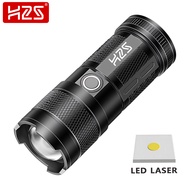Senter LED Laser Cas COB Zoom in out 9 Mode Waterproof HS-S86