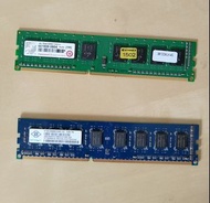 【二手】NANYA南亞記憶體2GB+transcend創見單面記憶卡4G 適用於桌機