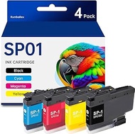 SP01 SP-1 Sublimation Ink Cartridge 4-Pack SP01BKS SP01CS SP01MS SP01YS Replacement for Brother SP01