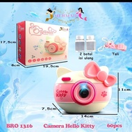 Hello Kitty Karakter Camera Bubble Gun Kamera Gelembung Busa Sabun MERMAID BRO1316