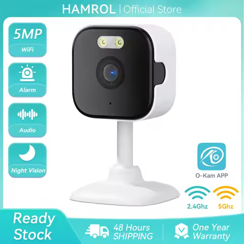 5MP 2.4G/5G WIFI Indoor PTZ Surveillance Camera 5X Zoom Human Detection Two Way Audio O-Kam Pro App 