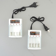 Smart Battery Power Charger 4-Slots Rechargeable Aa/Aaa Ni-Cd for 1.2V Separate Charging with US/EU 