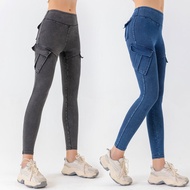 Denim pants women/high waist pants women/aulora pants original/ Denim Weight Loss Pants High Waist Shaping Yoga Pants 
