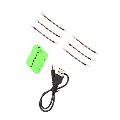USB LiPo Balance Charger for WLtoys V911/F929/F939 W Overcharge Protection-6 PH2.0 Cables Portable A