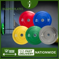 J. Office - Olympic Plates Color Bumper Plates Rubber weights 5kg/10kg/15kg/20kg/25kg Gym workout