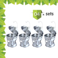 4 sets x Stainless Steel Kenduri Half Size Chafing Dish ø310mm x (H)370mm