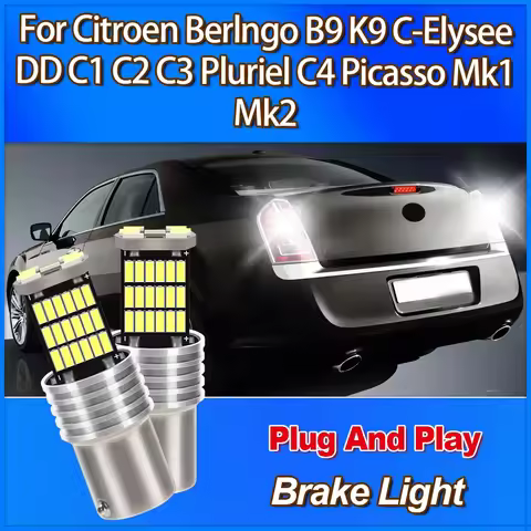 High Power 1157 BAY15D P21/5W Brake Light 12V CSP Chip For Citroen Berlngo B9 K9 C-Elysee DD C1 C2 C
