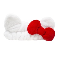 Hello Kitty x Plush Spa Headband with Hello Kitty's Signature Bow, Face Wash Hair Band For Women The