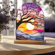 [Ready Stock] BTU464 Landscape Acrylic Ornaments Imitation Glass Texture Table Flower Desktop Decora
