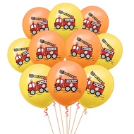 <READY STOCK> Fire Truck Fire Engine Fireman Theme 12inch Latex Balloons Fire Truck Fire Engine Them
