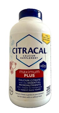 CITRACAL 檸檬酸鈣 +D3 - 280粒包衣膠囊  #57647 最佳食用日期:2028年1月28日 (平行進口)