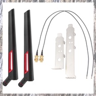 [Z F L U] 2X8Dbi Dual Band M.2  MHF4 U.Fl Cable to RP-SMA Pigtail WiFi Antenna Set for  AX210 AX200 