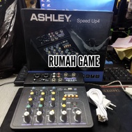 AUDIO MIXER ASHLEY SPEED UP4 (4 CHANNEL) USB,BLUETHOOtH - SPEED UP 4