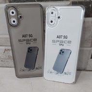 SAMSUNG A07 Case Casing Silicone Clear Transparent Clear Black