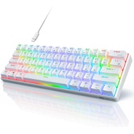 RK ROYAL KLUDGE RK61 60% Gaming Keyboard, Wired RGB Mechanical Keyboard with No-Conflict 61 Keys