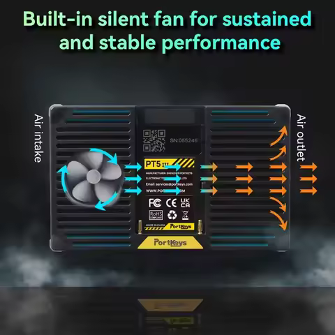 Portkeys PT5III Camera Monitor Built-in Color Mixer 800nit High Brightness 4k 5.4-inch Touch Screen 