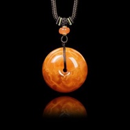 【正佳珠寶】蜜蠟琥珀 頂級雞油黃 老花蜜蠟 平安扣 22.8g