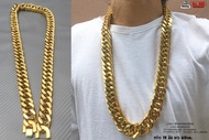 สร้อยคอใหญ่ๆ Big gold 20มิล สแตนเลสแท้100% stainless 316l สร้อยคอโซ่ Hiphop necklace allacc