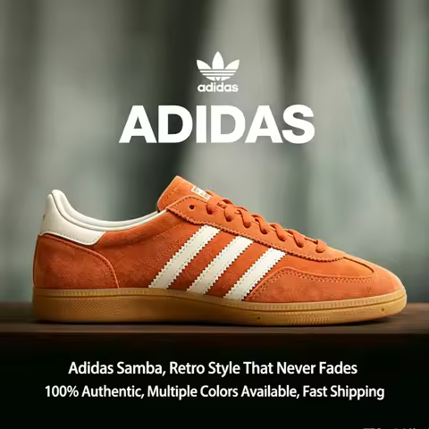 Adidas samba Trefoil Handball Spezial Sneakers, Classic Retro Street Style Low Top Casual Trainers I