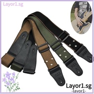 LAYOR1 Guitar Belt, End Adjustable Vintage Guitar Strap, Universal Easy to Use Pure Cotton Guitar Accessories Electric Bass Guitar