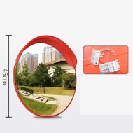 กระจกโค้งจราจร นูนปลอดภัย ยุบตัวได้ไม่แตก ขนาด 18 นิ้ว และ 24 นิ้ว พร้อมปีกกันฝน สำหรับติดตั้งถนนและ