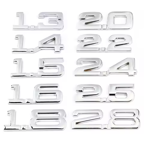 Car 3D Metal 1.6T 1.8T 2.2T 2.5T 3.0T Logo Sticker Emblem Badge Decals Auto Tail Sticker for BMW Mer