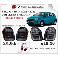 Perodua Axia 2023 - 2025 OEM Design Tail Lamp ALBINO & SMOKE