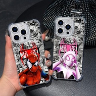 Spider Gwen Marvel Spiderman Clear Phone Case For Samsung A57 A37 A56 5G A55 A54 A53 A17 A16 A15 A06